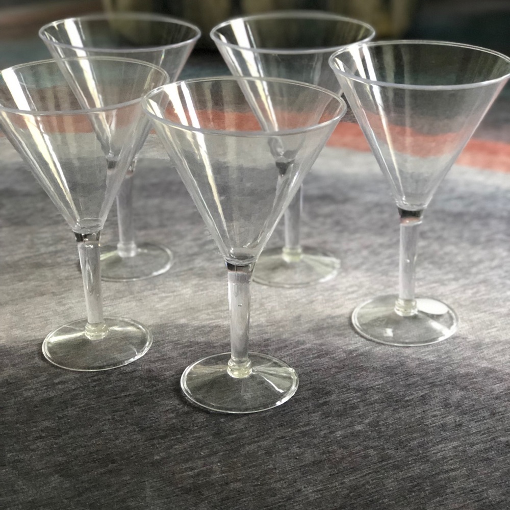 Jumbo plastic martini glasses